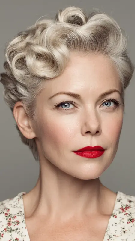 Retro-Inspired Pixie - pixie haircuts for women over 60