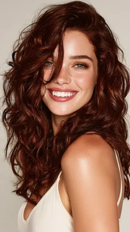 Rich Mahogany Glow - Classy hair color ideas