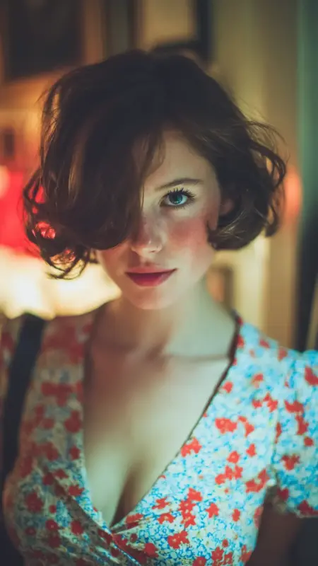 Romantic Bob with Flipped Ends - Digital Perm