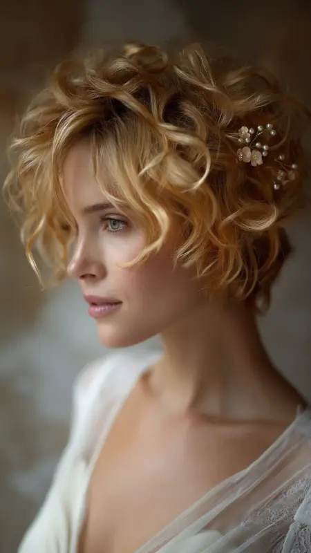 Romantic Curly Pixie with Soft Layers - Short curly pixie haircuts