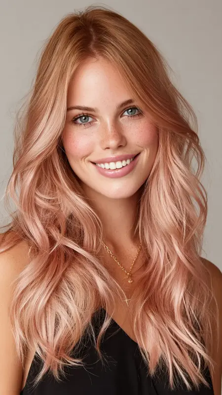 Rose Gold Whisper - Classy hair color ideas