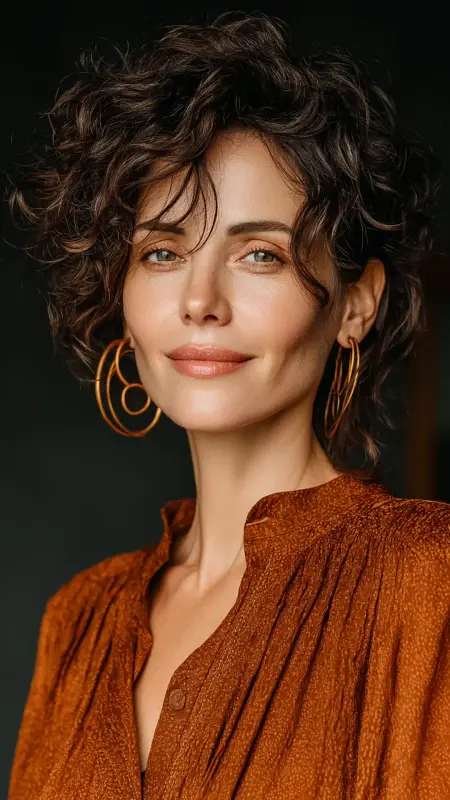 Shag with Curly Layers - Shaggy Hairstyles For Women Over 50