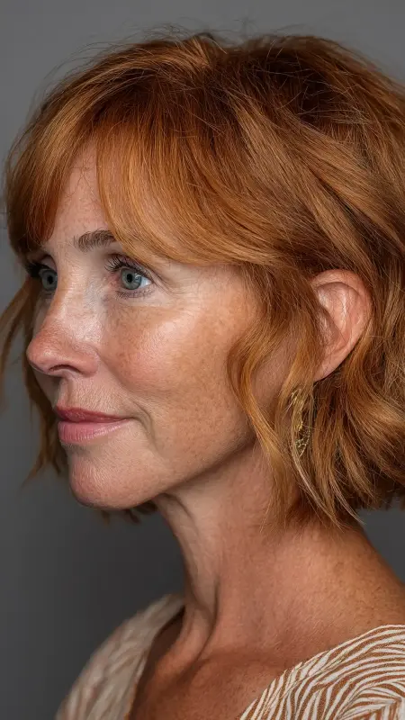 Shaggy Bob with Choppy Layers - bob haircuts for women over 60 with fine hair