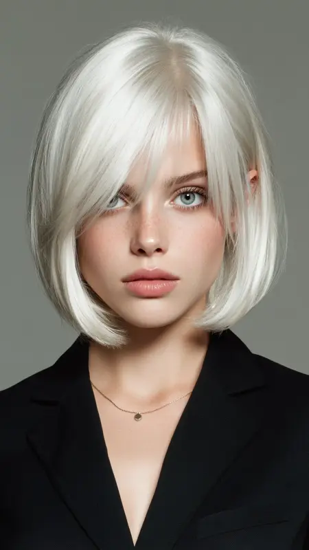 Sharp Asymmetrical Glass Bob - Glass Hair