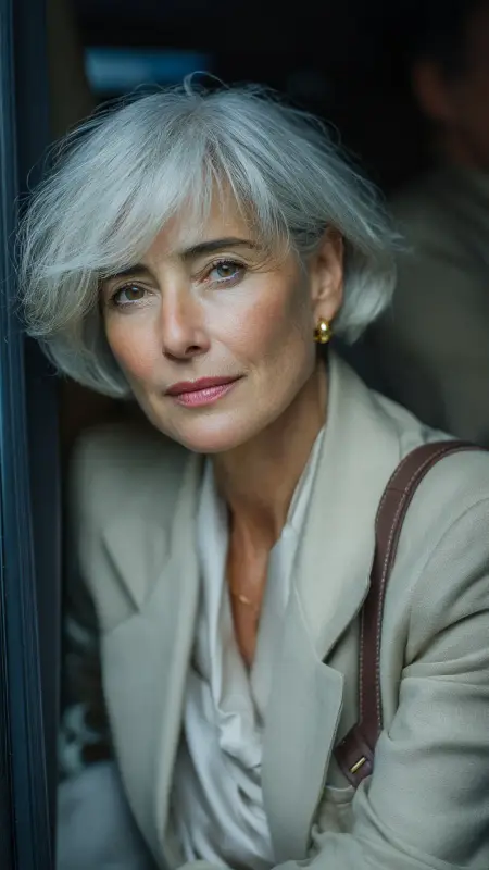 Short Bob with Graduated Back - Hairstyles for women over 70 with thinning hair
