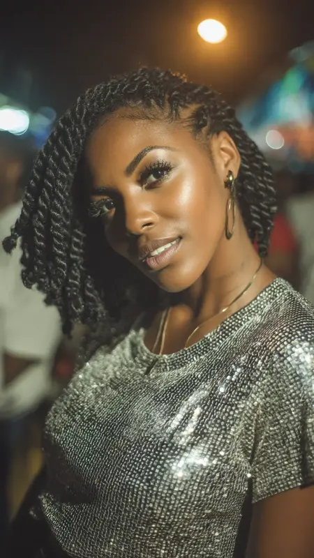 Short Bob with Jumbo Crochet Twists - short crochet hairstyles
