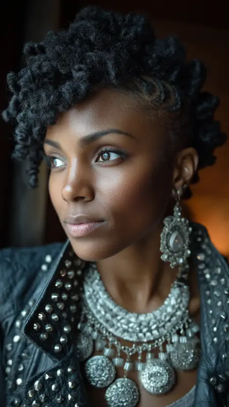 Short Crochet Faux Tapered Frohawk - short crochet hairstyles