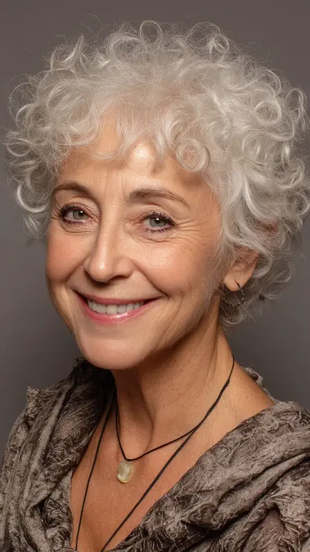 Short Curly Crop - Hairstyles for 80 year old women