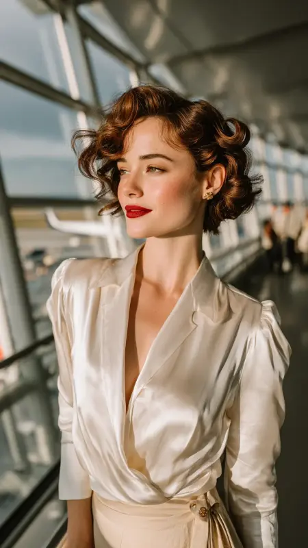 Short Hair Finger Waves - Cute Airport Hairstyles