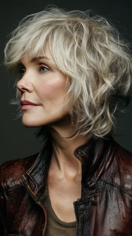 Short Shag with Choppy Layers - Short Layered Hairstyles For Older Women