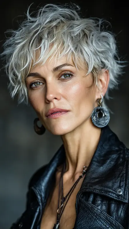 Short Textured Crop - Haircuts For Women Over 50 With Fine Hair