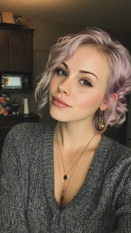 Lilac Wave: A Chic Alt Hair Adventure - Short alt hair