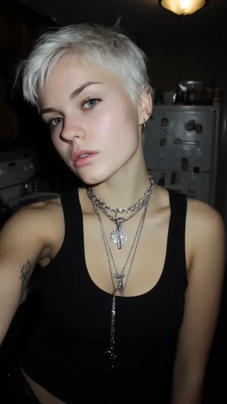 Daring Platinum Pixie: A Short Hair Revolution - Short alt hair