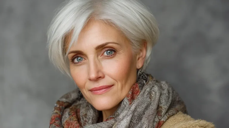 Short white hair for older women 1