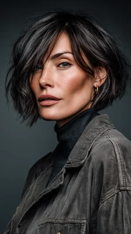 Shoulder-Length Cut with Soft Undercut - medium length hair for women over 50