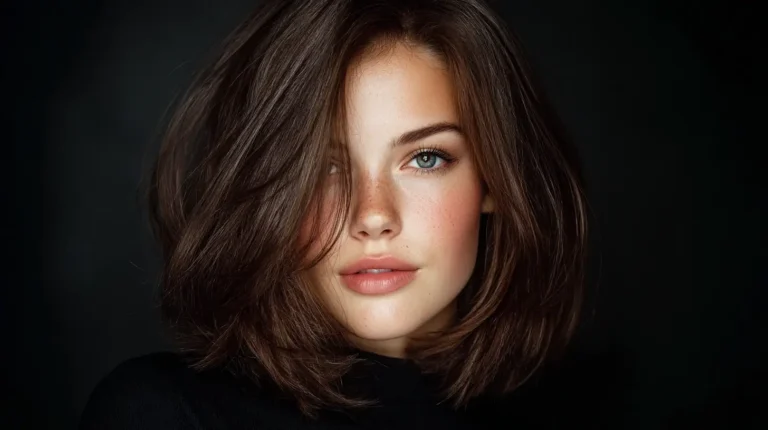 Shoulder length haircut for round faces 1