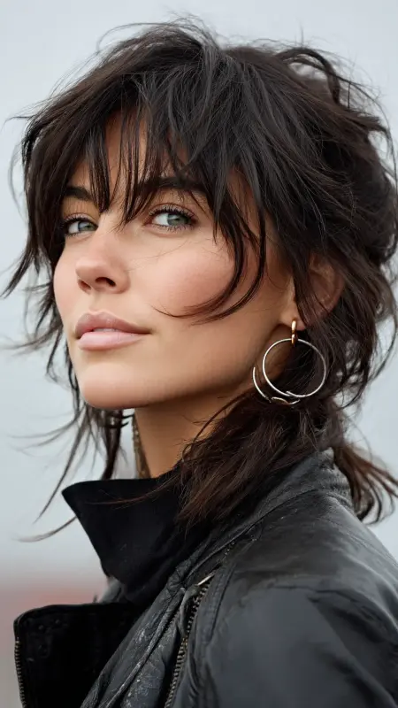 Side-Parted Shag - Youthful haircuts