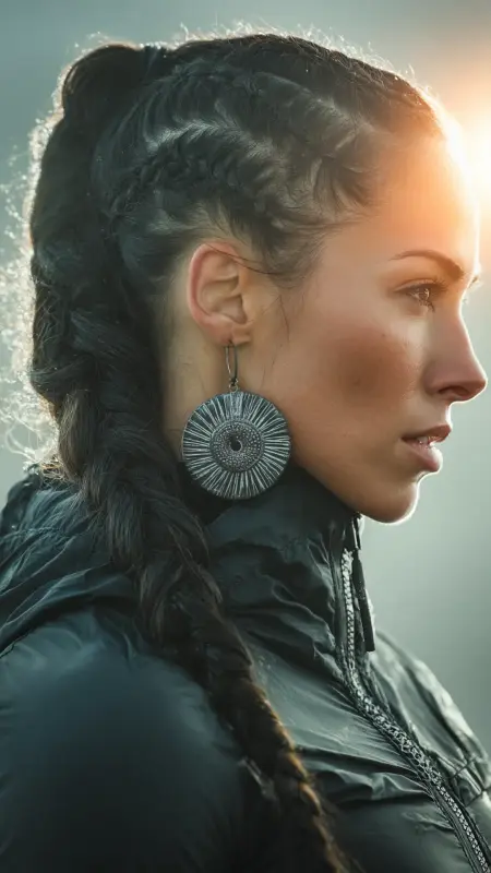 Sleek Braided Ponytail - Cute Airport Hairstyles