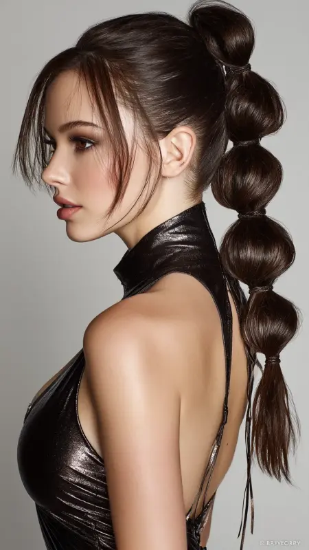 Sleek Bubble Ponytail - Glass Hair