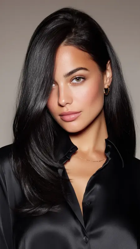 Sleek Butterfly Layers with Deep Side Part - Butterfly Layers