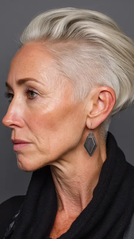 Sleek Long Pixie with Undercut - Hairstyles For Women Over 50 With Thinning Hair