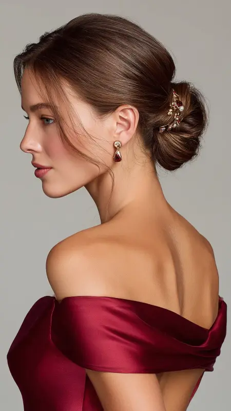 Sleek Low Bun - Glass Hair
