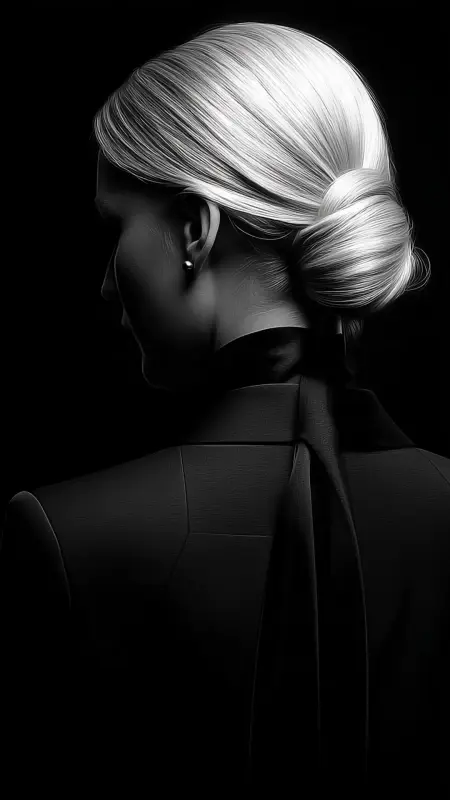 Sleek Low Chignon - Hairstyles for women over 70 with fine hair