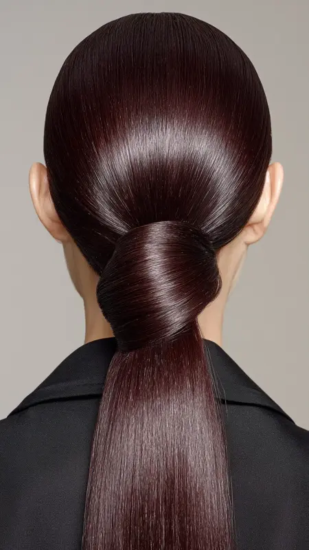 Sleek Low Ponytail with Wrap - Sassy hair older women