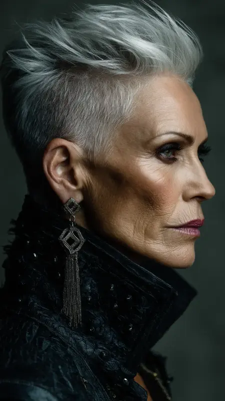 Slicked-Back Pixie - Short Layered Hairstyles For Older Women