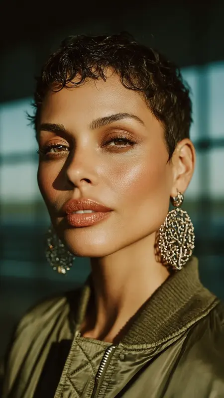 Slicked-Down Baby Hairs with Pixie - Airport Hairstyles for Short Hair