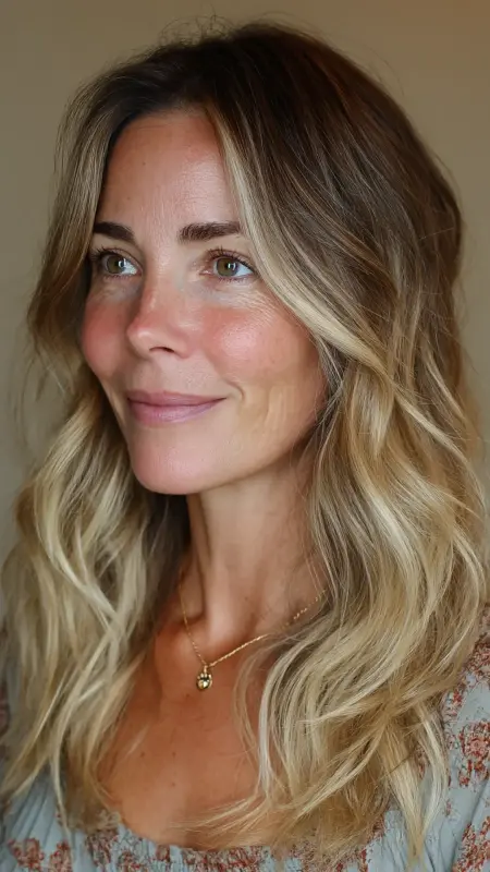 Soft Beige Blonde Ombre - Hair color ideas for women over 50