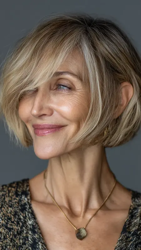 Soft Bixie Cut Bob Pixie Hybrid - Hairstyles for women over 70 with fine hair