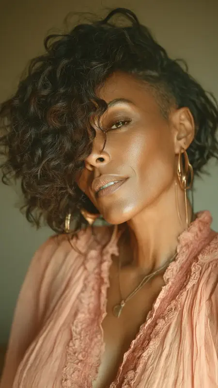 Soft Cropped Curls - Short Haircuts For Black Women Over 50