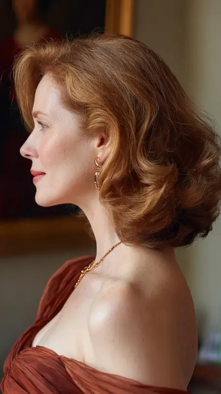 Soft Curls with Layered Ends - Shoulder Length Haircuts For Women Over 60