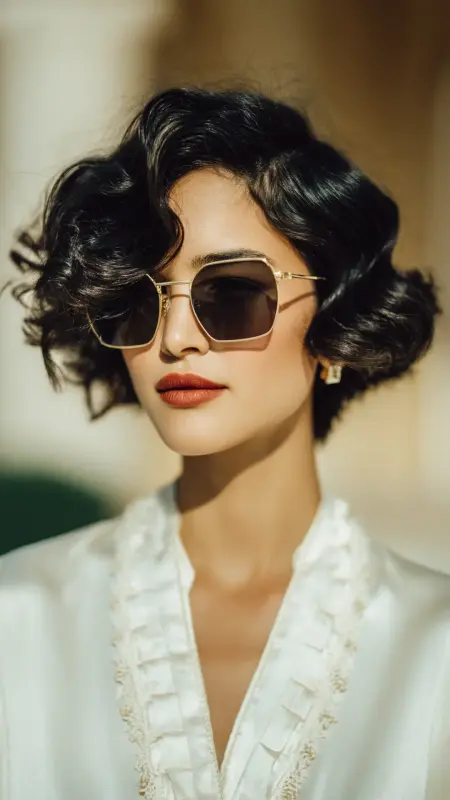 Soft Finger Waves Bob - Airport Hairstyles for Short Hair