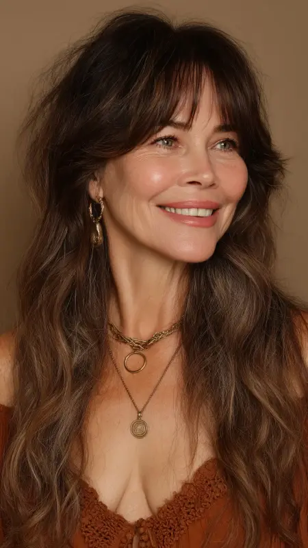 Soft Shag with Curtain Bangs - Sassy hair older women