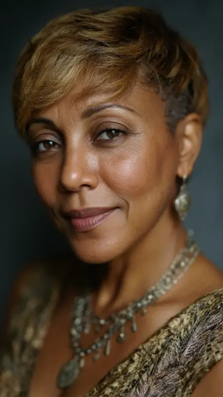 Soft Wedge Cut - Short Haircuts For Black Women Over 50