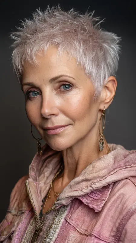 Softly Spiked Pixie - Pixie hairstyles for older women over 60