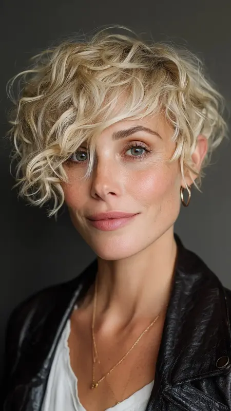 Softly Tousled Permed Pixie - Permed pixie hairstyles