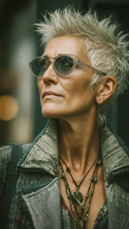 Spiky Textured Crop - Sassy hair older women