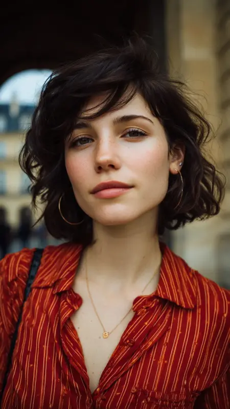 Stacked Bob with Curtain Bangs - Stacked Bob Haircut For Fine Hair