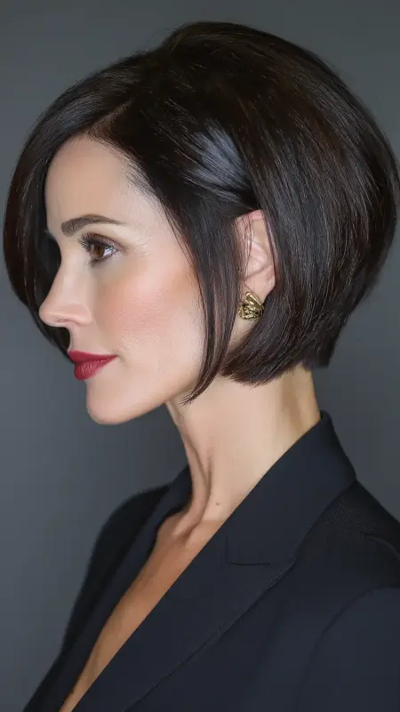 Stacked Bob with Graduated Layers - bob hair styles for women over 50