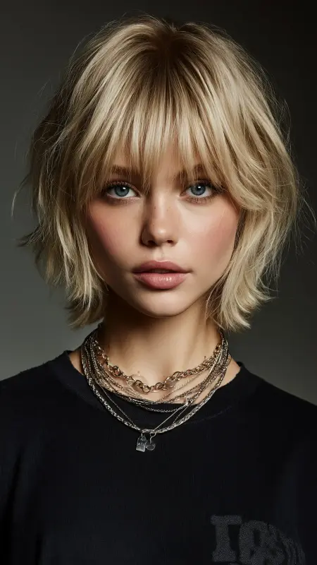 Stacked Bob with Soft Shag Layers - Stacked Bob Haircut For Fine Hair