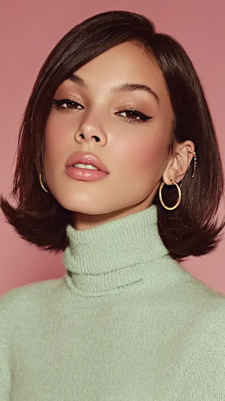 Straight Hair with Flipped Ends - Straight Hairstyles