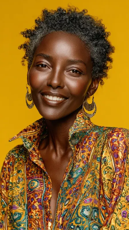 Tapered Afro Chic - Short Haircuts For Black Women Over 50