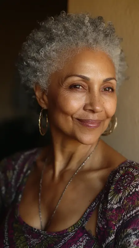 Tapered Afro - Hairstyles for 80 year old women