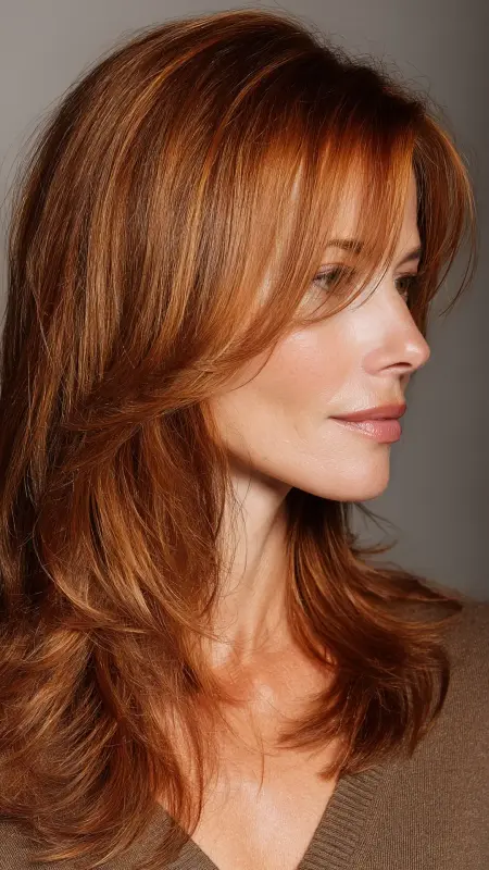 Tapered Long Layers - Long Haircuts For Women Over 40