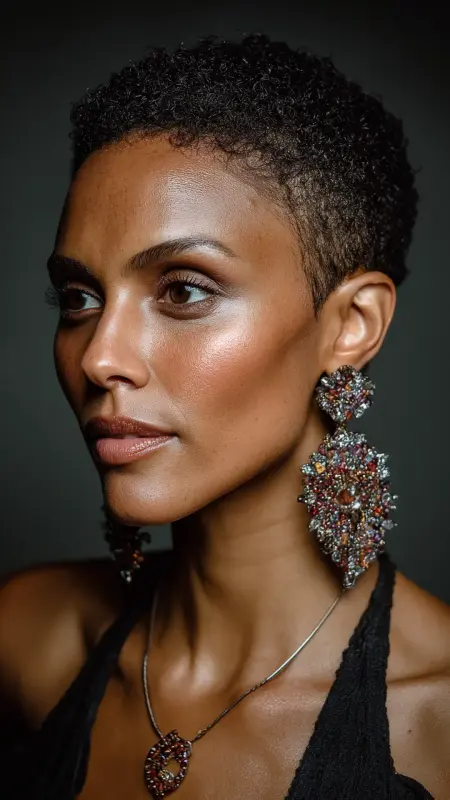 Tapered Natural Cut - Coarse Hairstyles For Women