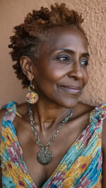 Tapered Natural Cut - Hairstyles For Black Women Over 50