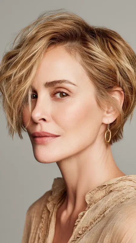 Tapered Neck-Length Cut - Haircuts For Women Over 50 With Fine Hair